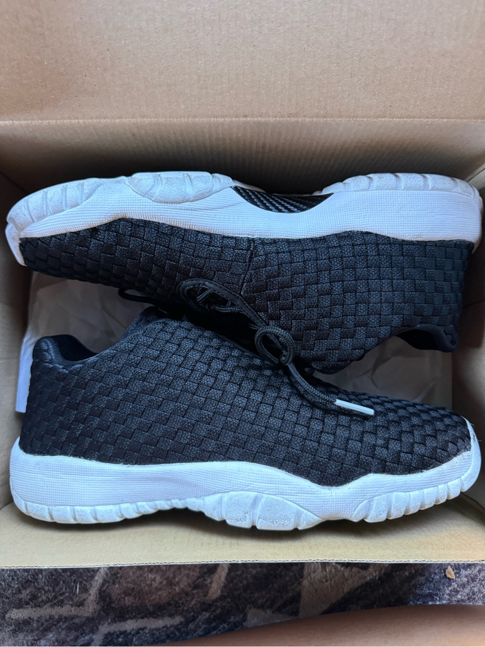 Jordan’s  Lightweight Black Woven Sneakers - Comfortable Everyday Shoe